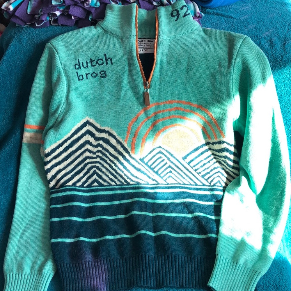 Dutch bros acrylic sweater!